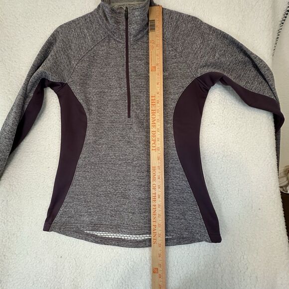 Columbia New Pullover Women S Omni-Heat L/Sleeve Athletic Top Purple Colorblock - Picture 13 of 14